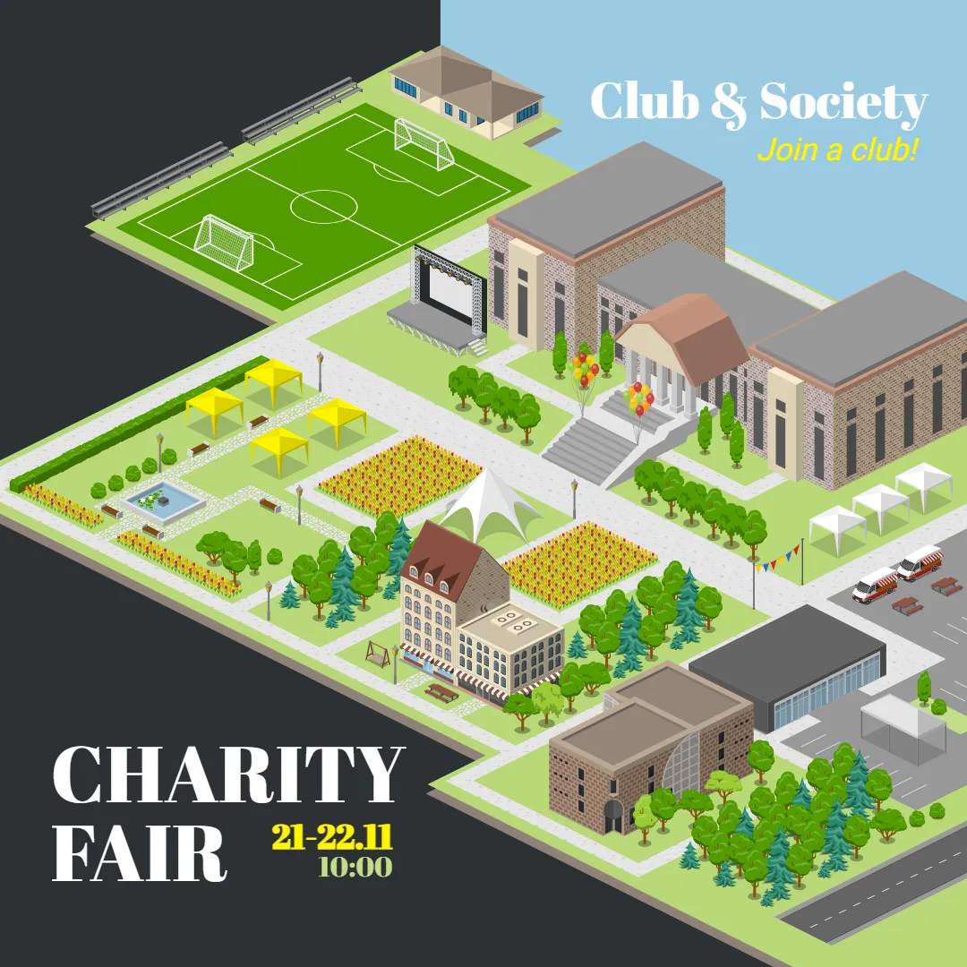 Club & Society Fair Social Media Template
