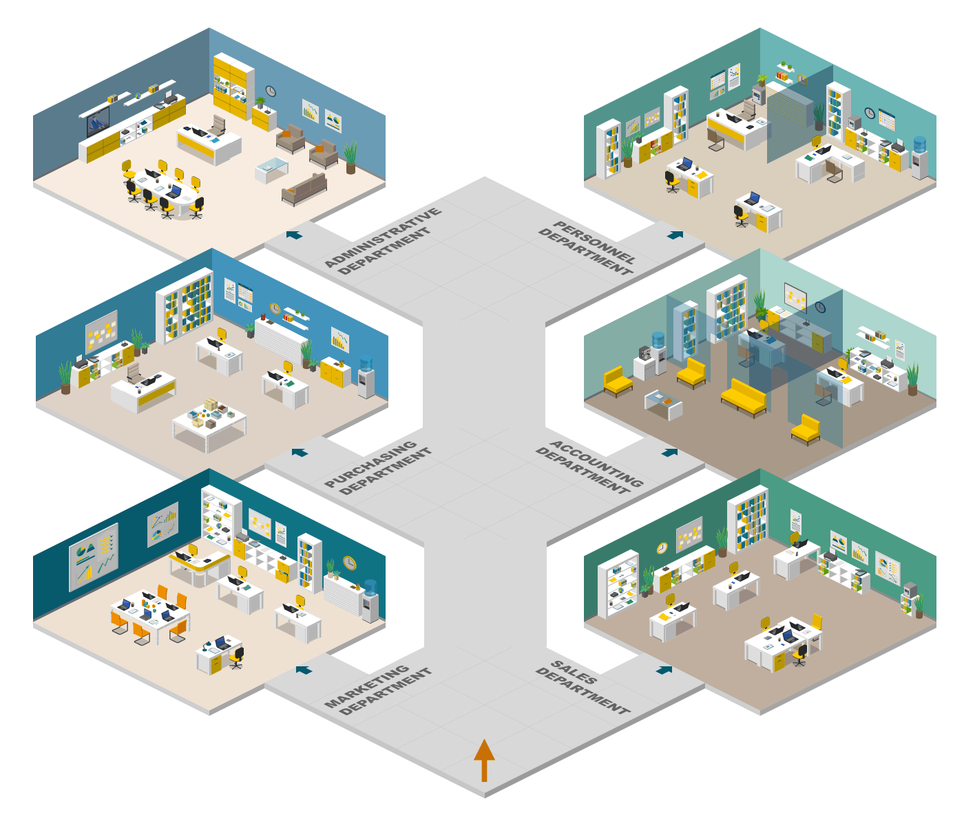 Company Departments Metaverse