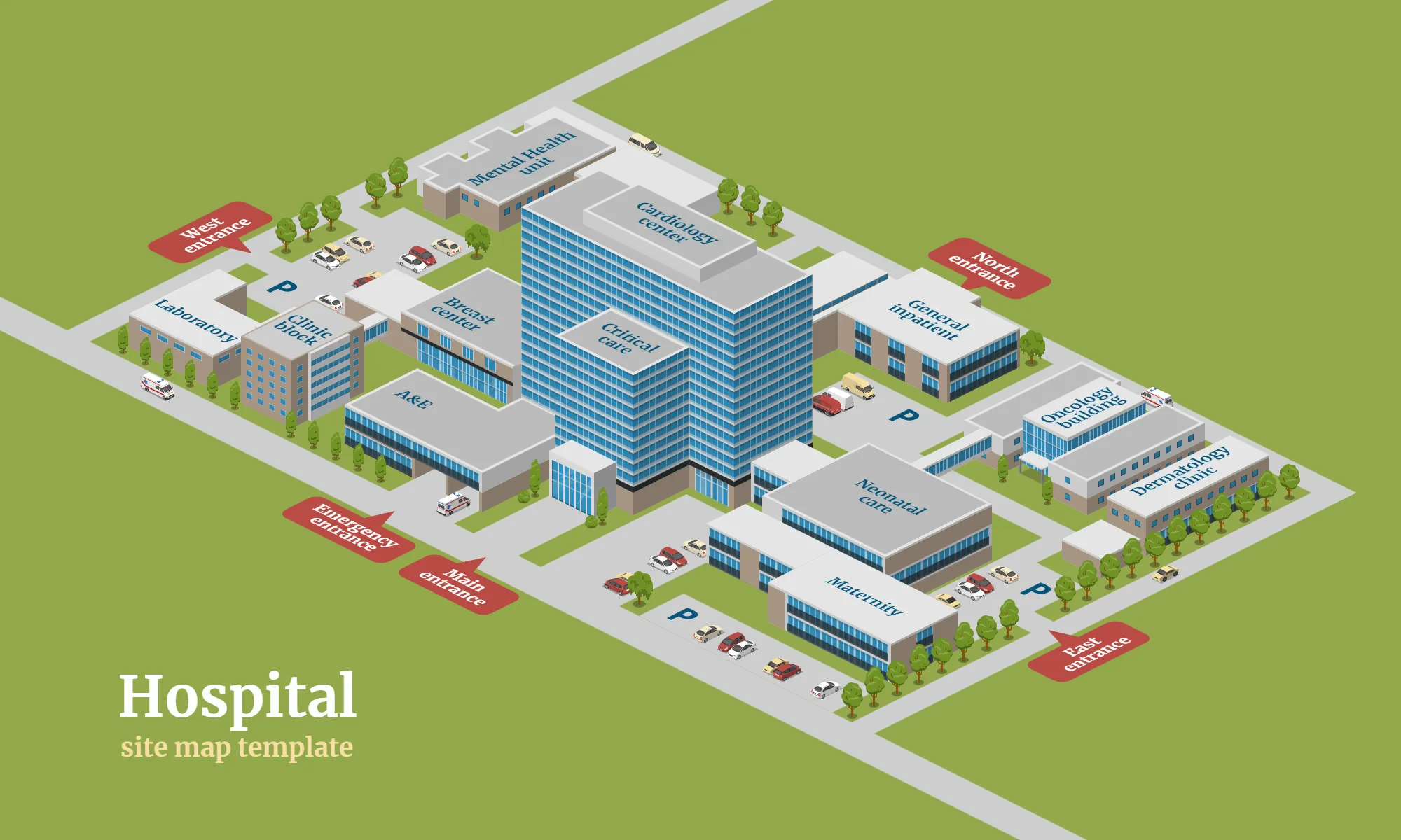 Hospital Site Map Tempalte