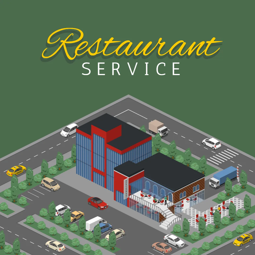 Restaurant Service Social Media Template