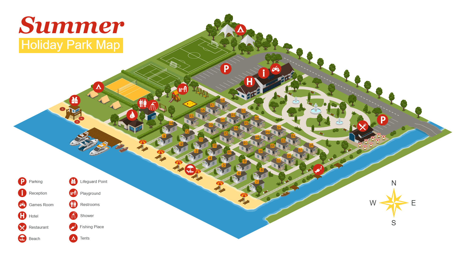 Summer Holiday Park Map