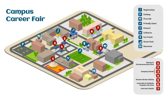 Campus Career Fair Map