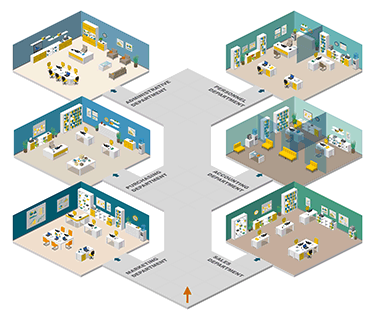 Company Departments Metaverse