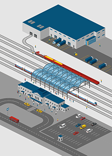 Railway Station Directional Map