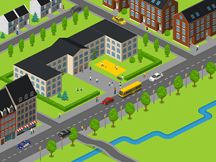 School on Map